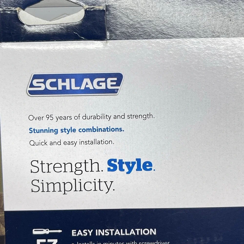 Schlage FB50 V PLY 505 605 Plymouth Entry Knob Bright Brass Finish Open Box Read